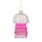3.5" Pink, White & Gold Cotton Candy Machine Glass Christmas Ornament